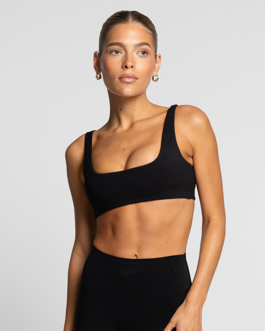 Square Neck Crop - Onyx