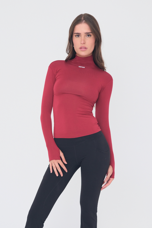 Sculpt Long Sleeve - Cherry Red