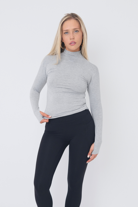 Sculpt Long Sleeve - Grey Marl