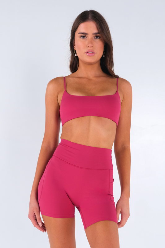 Luxe Sports Bra - Raspberry