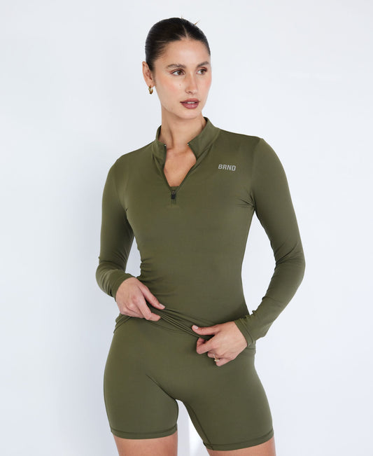 PILOT LONG SLEEVE BODY TOP / OLIVE