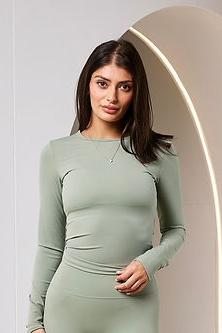 Sophia Smooth Long Sleeve Top - Pistachio